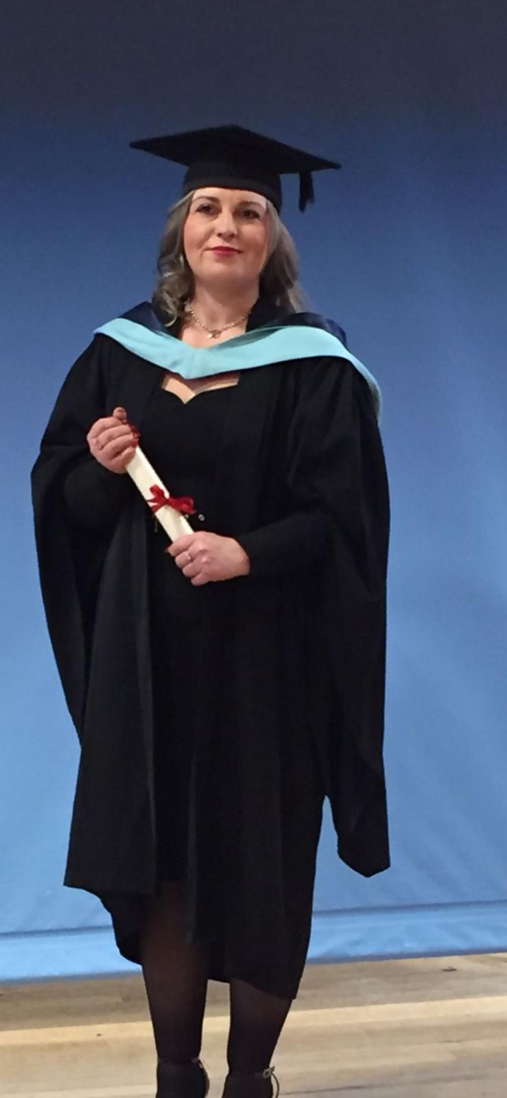 Gemma Allen at her counselling graduation ceremony